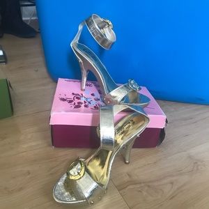 Gold Strappy Sandals